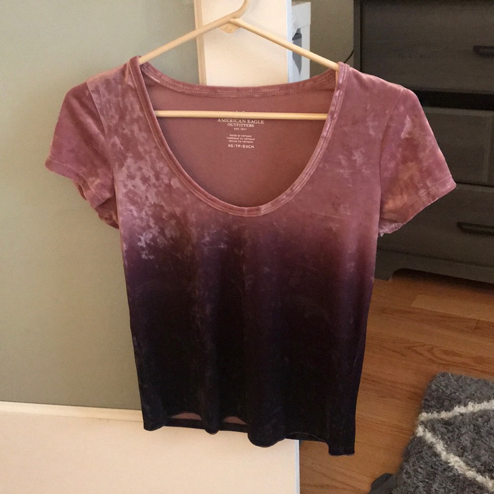 American Eagle pink ombré velvet
